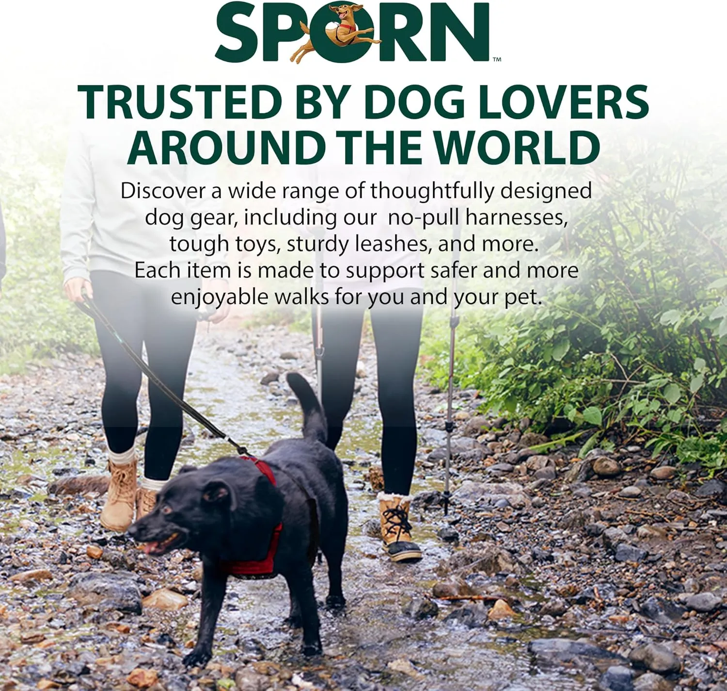 Sporn No Pull Dog Harness for Medium-Sized Dog - Red Mesh, Durable Nylon, Breathable, Adjustable, Lightly Padded, Soft & Easy, Heavy Duty Body Halter Harness for Medium Size Breeds