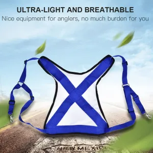 Sportfishing Fishing Belt, Adjustable Fishing Harness Easy to Fight Fishing Vest Belt Fishing Shoulder Back Harness Lightweight for Fishing