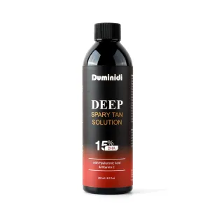Spray Tan Solution | Dark Sunless Tanning Solution for a Hydrating, Rich Bronze, Long Lasting Tan, Salon Professional Formula for Spray Tanning Machine - Airbrush, Vegan, 8 Fl Oz