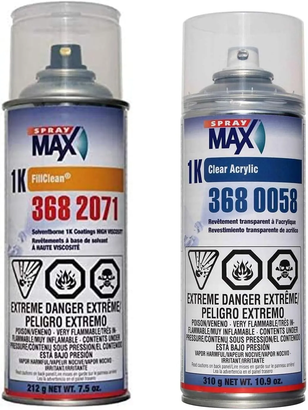 SprayMax 1K Paint Kit For Chevrolet ATLANTIC BLUE METALLIC GBX Includes One Can of Basecoat Paint and One Clearcoat Can