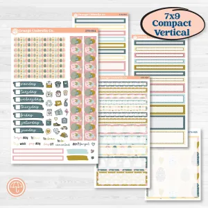 Spring Easter Kit | 7x9 Compact Vertical Planner Kit Stickers | Eggcellent | KIT-379-H