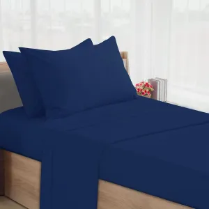 Springspirit 30" x 75" x 9" Cot Sheets, 4-Piece Set, Fitted Sheets for Twin/Camp Bunk/RV Bunk/Guest Beds, Navy
