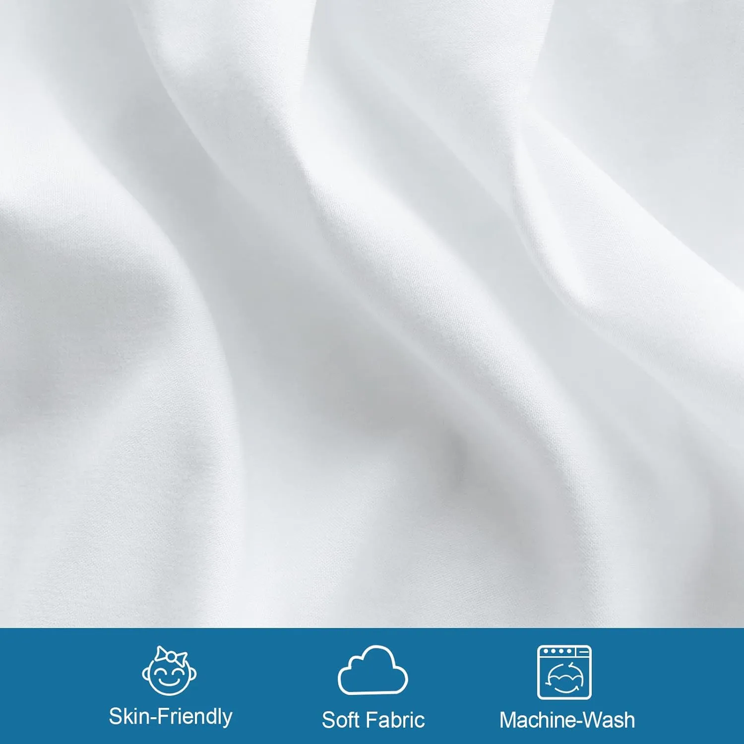 SPRINGSPIRIT Cot Sheets - 30" x 75" x 9", 4 Piece Set, Fitted Sheets for Twin/Camp Bunk/RV Bunk/Guest Beds, White