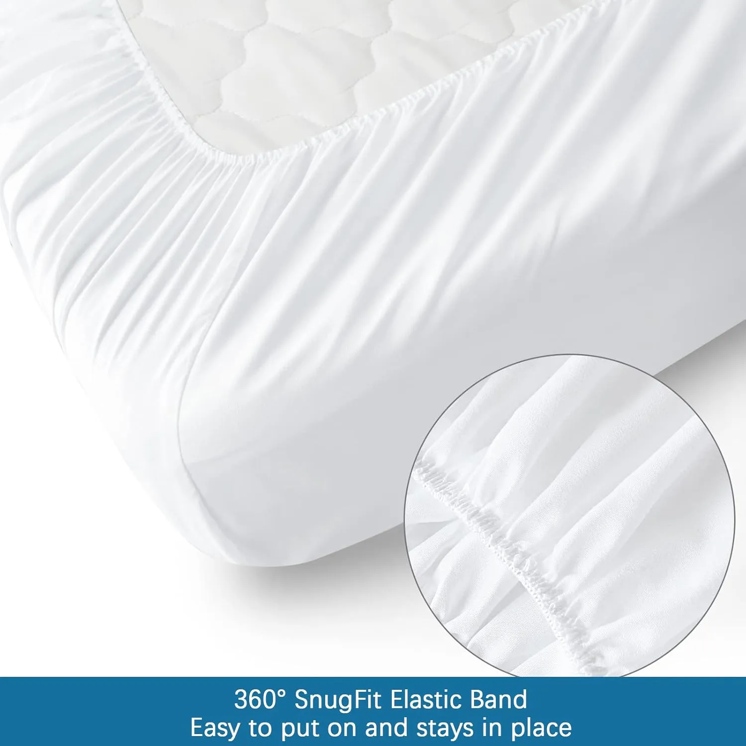 SPRINGSPIRIT Cot Sheets - 30" x 75" x 9", 4 Piece Set, Fitted Sheets for Twin/Camp Bunk/RV Bunk/Guest Beds, White