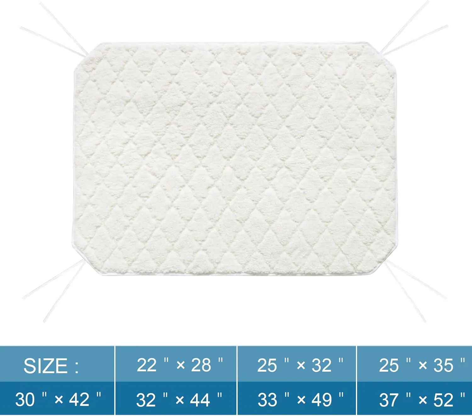 SPRINGSPIRIT Elevated Dog Bed Pad, 2 Pack, Soft Plush, Waterproof, Machine Washable, Corner Straps, Pet Bed Mat, Medium (25x35 inch), for Dog Cot, Cat Beds
