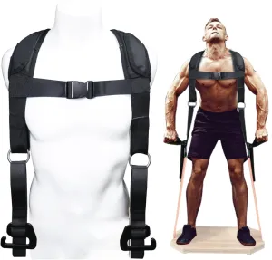 Squat Harness Vest for Resistance Bands – Adjustable Training Strap with Padded Shoulder Support, Quick-Release Buckle & e-Hook for Full-Body Strength Training, Ideal for Squats & Functional Workouts