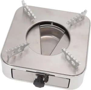 Stainless Steel alcohol Stove Silver Drawer Design Portable Camping Cookware Lightweight Compact Travel Backpacking Fuel Spirit Burner