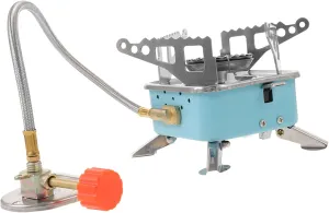 Stainless Steel Camping Stove Portable Gas Burner Foldable Mini Stove for Hiking and Picnic
