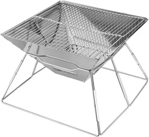 Stainless Steel Folding Grill Outdoor Portable for Picnic Camping Skewer Stove