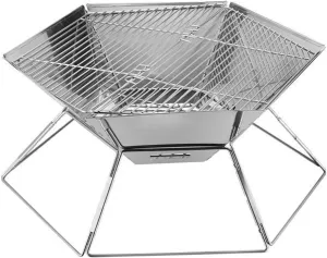 Stainless Steel Folding Grill Outdoor Portable Grill for Picnic BBQ Camping Skewer Stove(D)