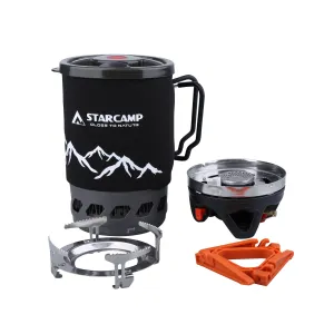 STARCAMP 900ml Outdoor Camping Cooking System Hiking Fastboil Jet Cooker Gas Stove
