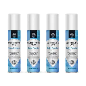 Summer's Eve Baby Powder Daily Gentle Feminine Spray, 2 oz. (Pack of 4)
