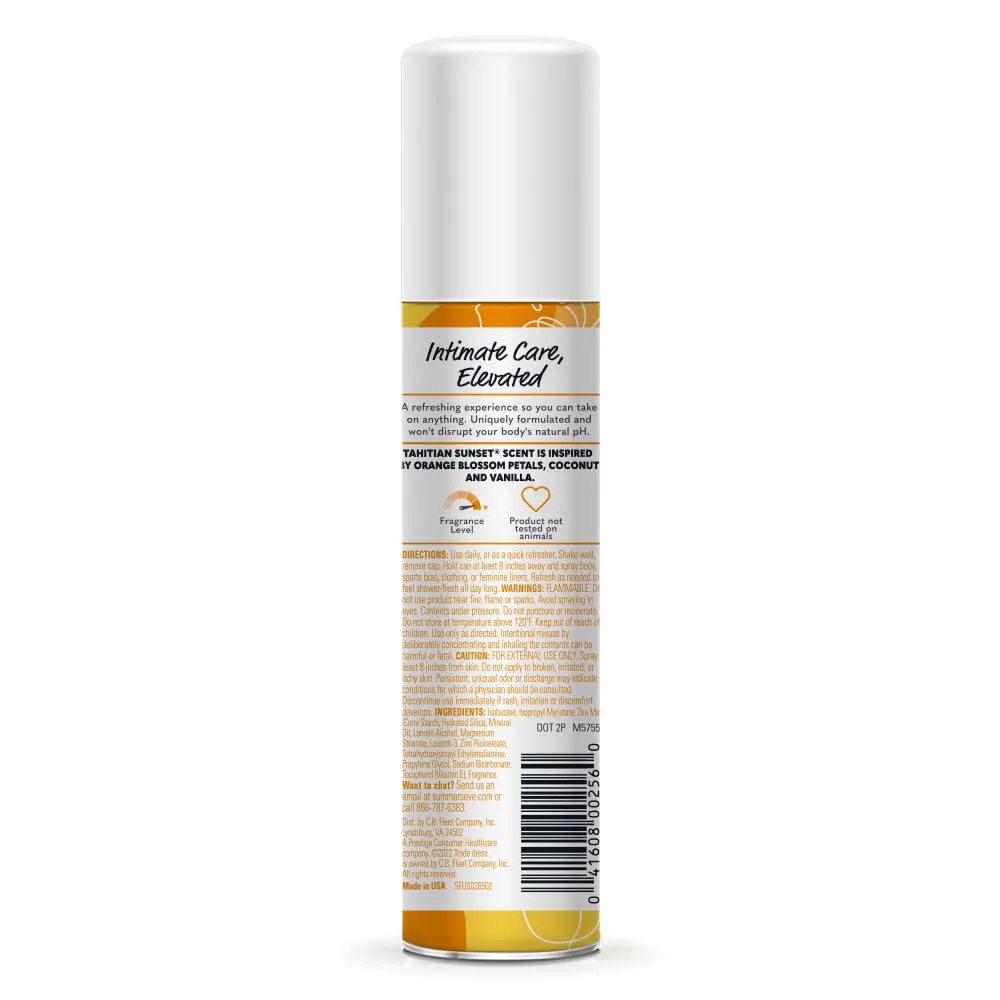 Summer's Eve UltraDaily Active Feminine Spray, pH balanced, Tahitian Sunset 2 oz. (Pack of 10)
