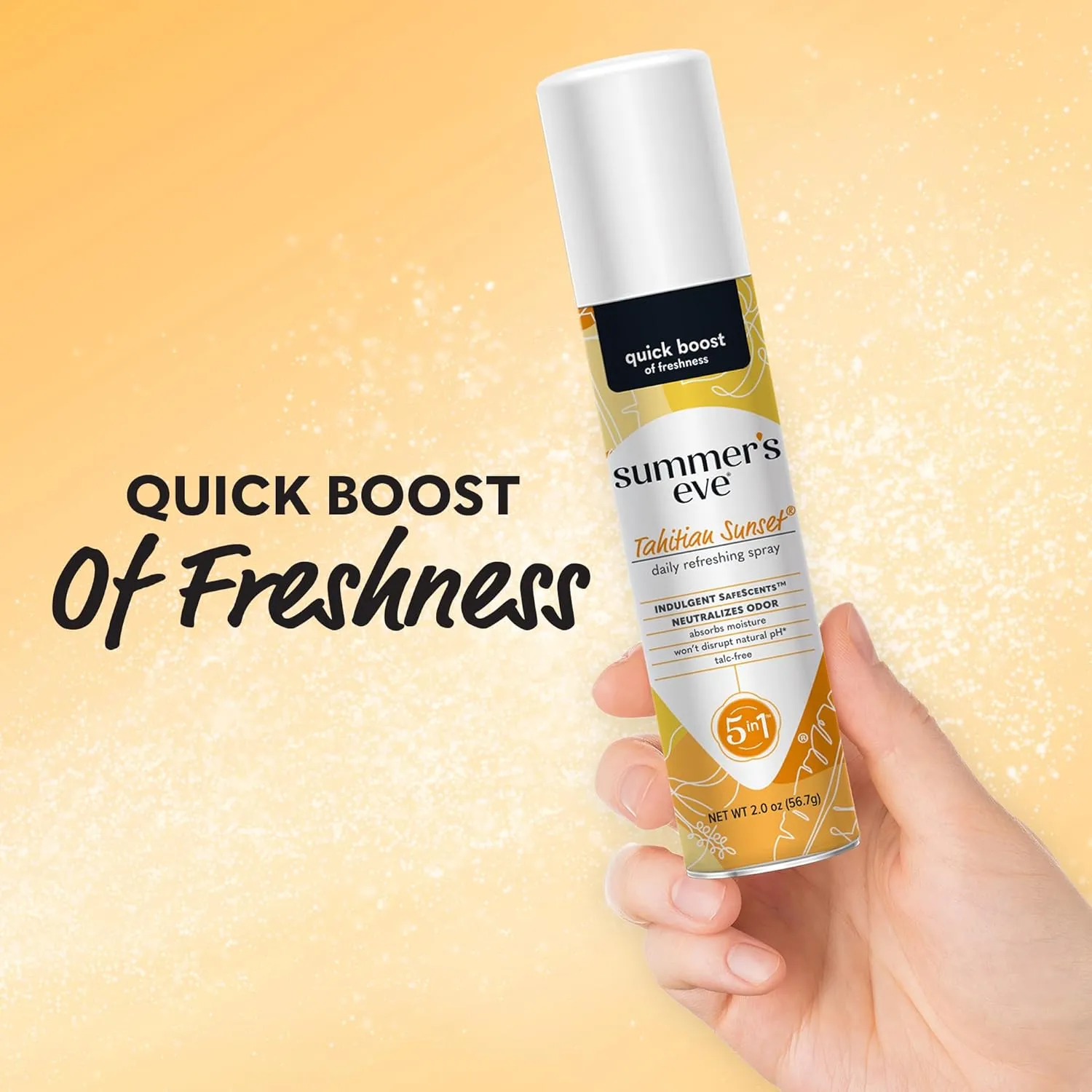 Summer's Eve UltraDaily Active Feminine Spray, pH balanced, Tahitian Sunset 2 oz. (Pack of 10)