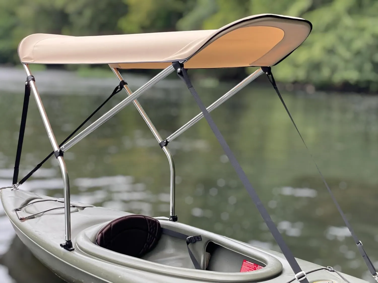 Sun Pro Series Lab Certified 50  UPF Sun Shade Canopy for Recreational Sit in Kayak - Perfect Bimini Top/Umbrella for Kayaking, Canopy Awning to Block UV Heat Rays, Rain, Ultimate Kayak Canopy