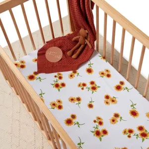 Sunflower Fitted Cot Sheet