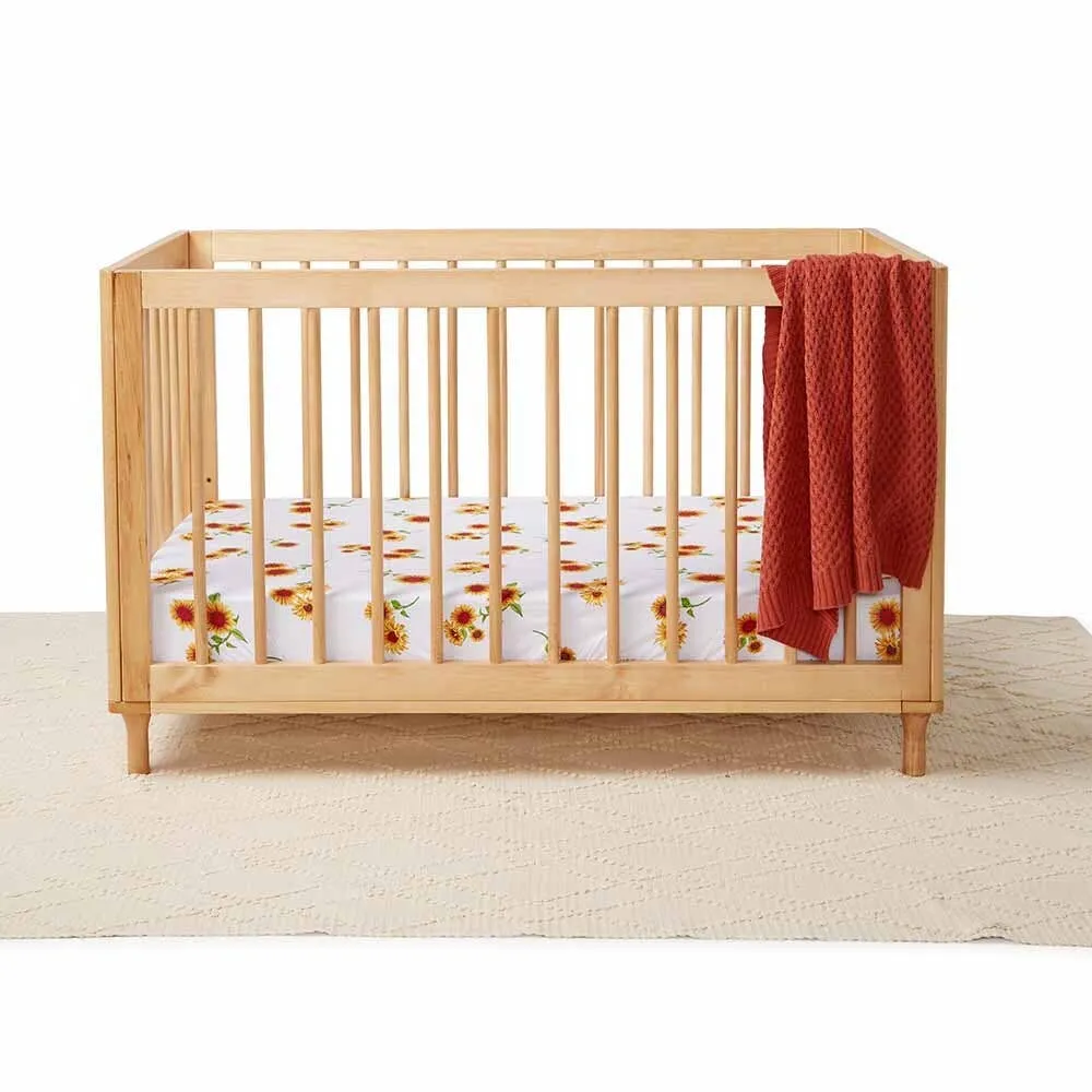 Sunflower Fitted Cot Sheet