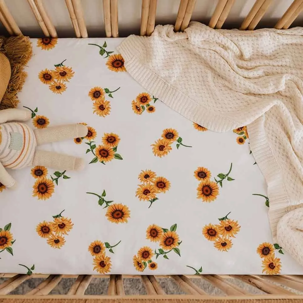 Sunflower Fitted Cot Sheet