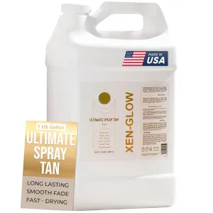Sunless Ultimate Spray Tan - Fast-Drying, Long-Lasting Self Tan with Vitamin E, Vitamin C and Aloe Extract - Tan Enhancer for Professional Indoor Use - Streak-free Application - (3.8 Liter)