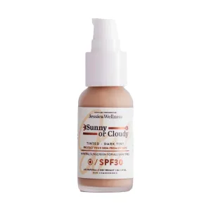 Sunny Or Cloudy 30 SPF Mineral Sunscreen - Non-Nano Zinc Oxide - UVA/UVB Protection (Dark)