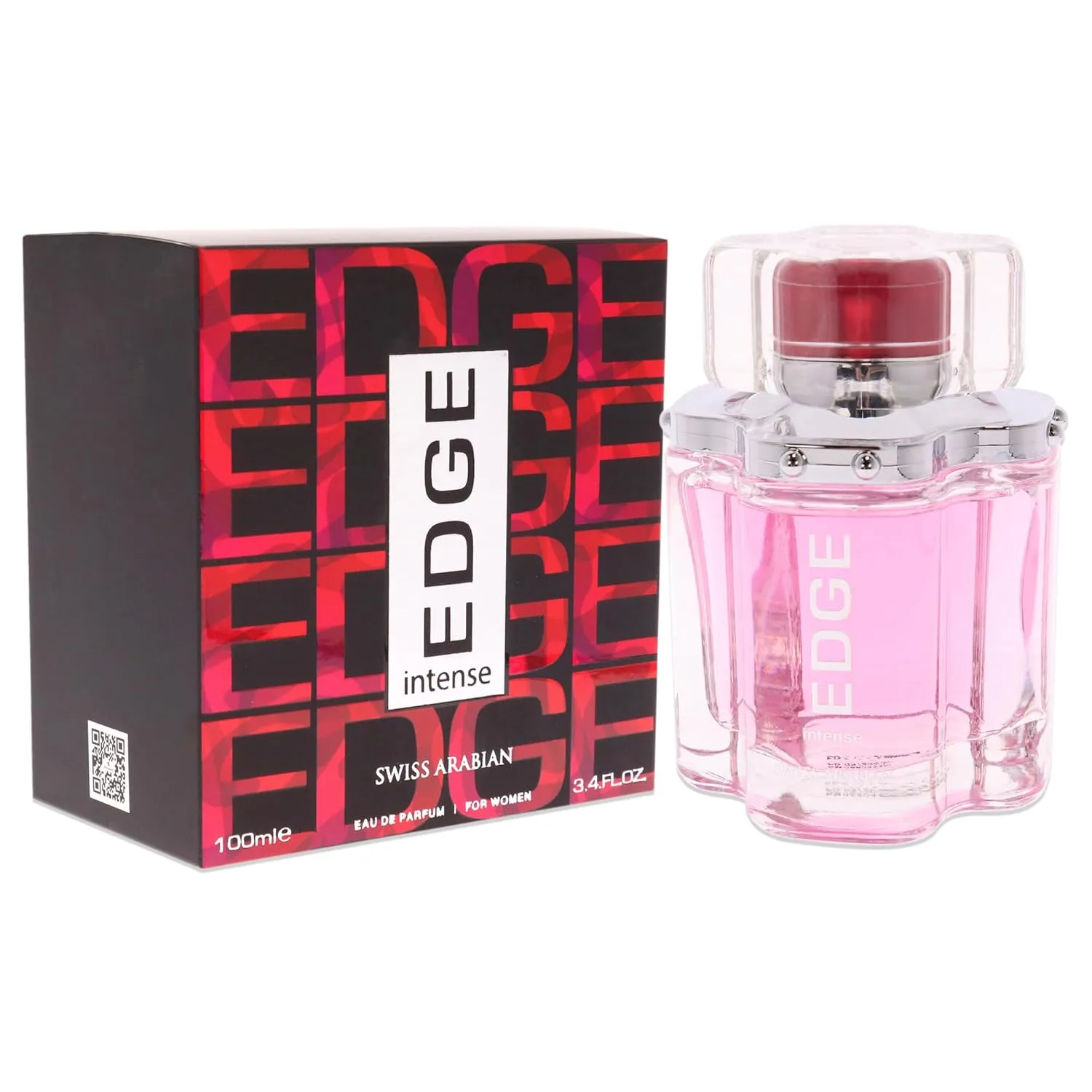 Swiss Arabian EDGE Intense - Luxury Products From Dubai - Long Lasting, Addictive Personal EDP Spray Fragrance - Seductive Signature Aroma - 3.4 Oz