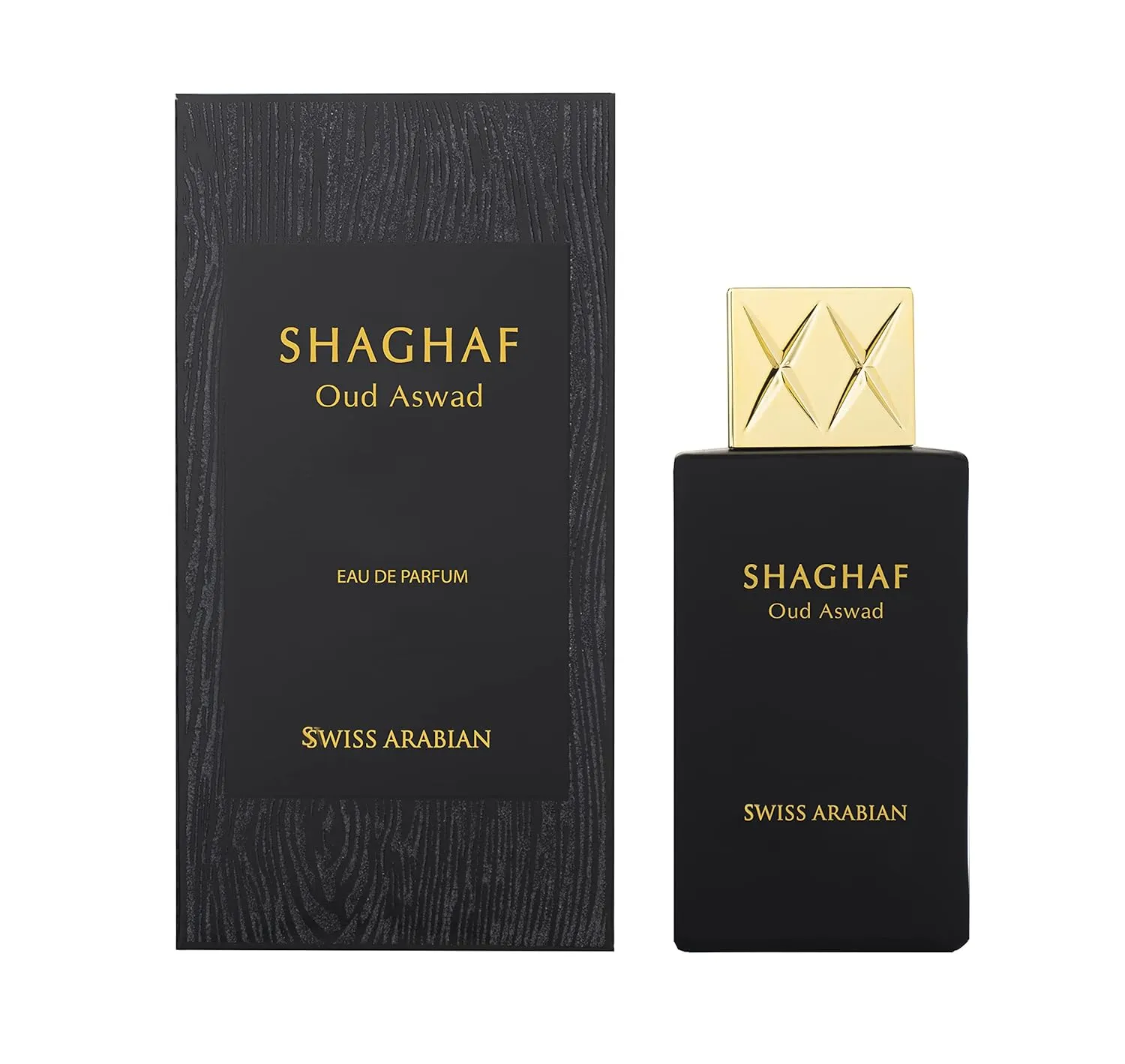 Swiss Arabian Shaghaf Oud Aswad - Luxury Products From Dubai - Long Lasting Personal EDP Spray Fragrance - A Seductive Signature Aroma - 2.5 Oz