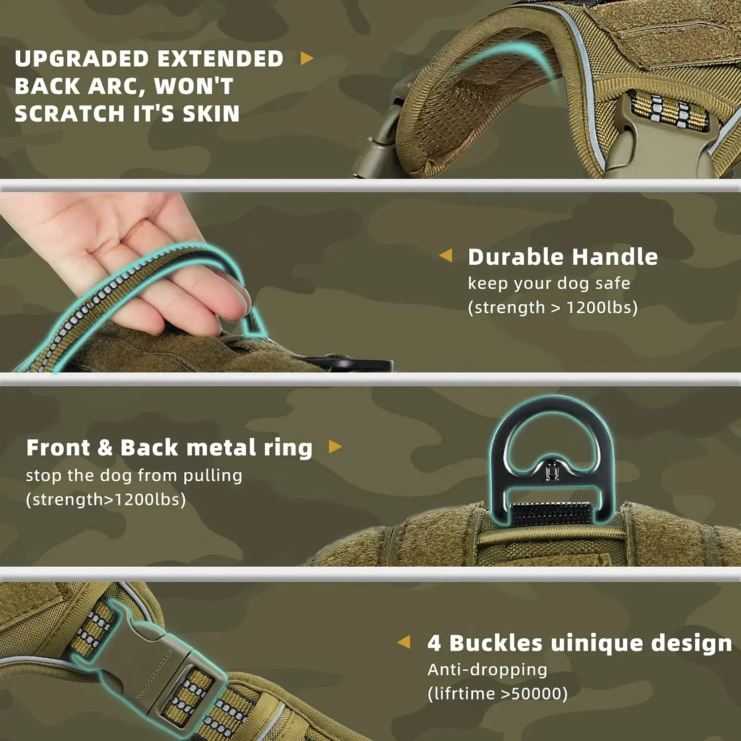 Tactical Dog Harness – Reflective & Adjustable Gear