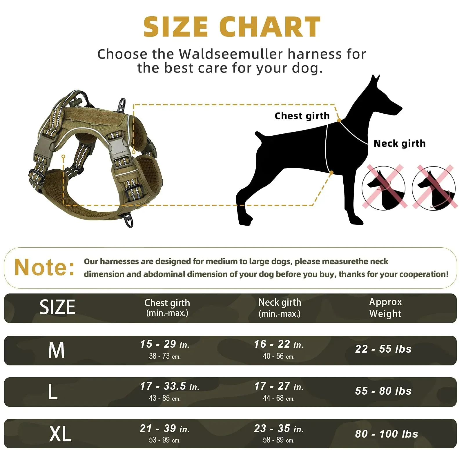 Tactical Dog Harness – Reflective & Adjustable Gear