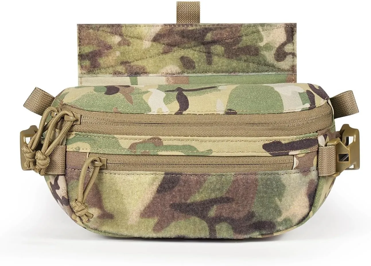 Tactical Hanger Pouch,Compact Abdominal Dangler Drop Fanny Pack with Hook and Loop