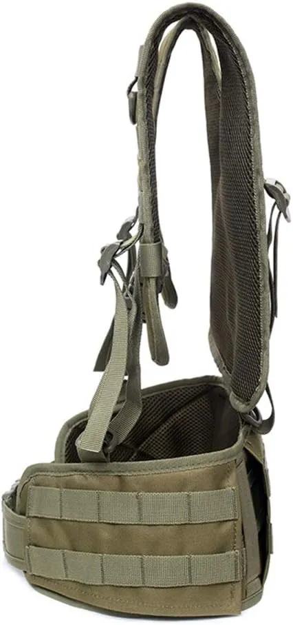 Tactical MOLLE Battle Belt   Military Battle Belt Harness Load Bearing H-Harness Patrol Belt for Outdoor Activities