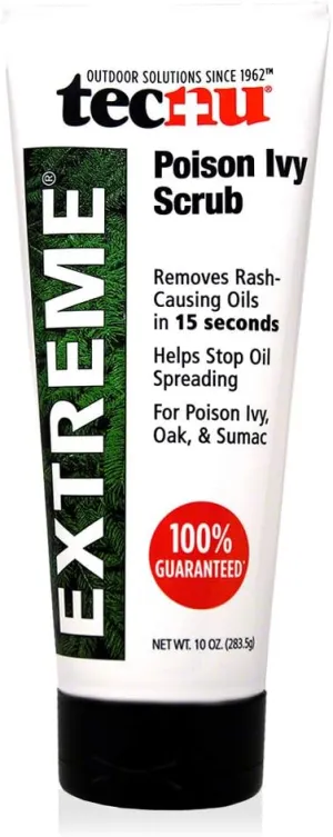 Tecnu Extreme Poison Ivy & Oak Scrub, 10 Oz, Removes Poisonous Plant Oils That Cause Rash and Itching, Poison Ivy and Poison Oak Urushiol Oil Remover for Itchy Skin Relief, Cleanses & Calms
