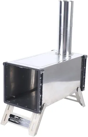 Tent Stove Portable Outdoor Wood Burning Stove with Chimney Pipe for Cooking