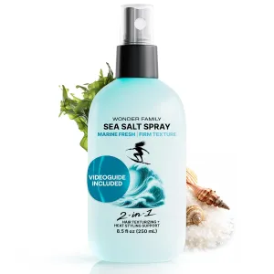 Texturizing Sea Salt Spray – Beach Waves & Curls, Extra Hold, Low-Shine Volumizer for Fine Hair – Unisex Dry Texture Spray – 8.5 Fl Oz