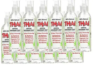 Thai Deodorant Stone Crystal Mist Natural Deodorant Spray 8 oz. Bundle (Original, Pack Of 12)