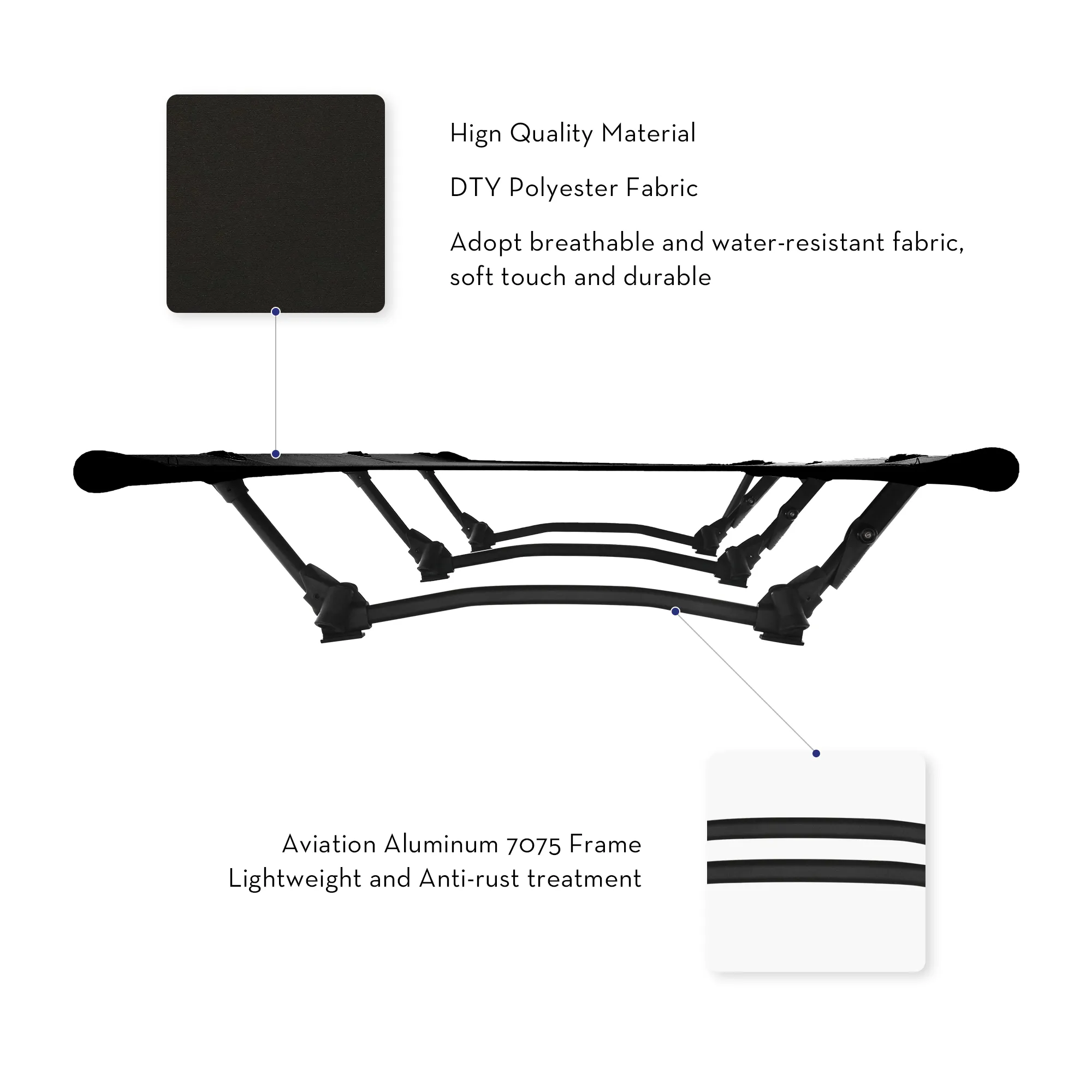 The Adventure Portable Camping Cot by YATTA