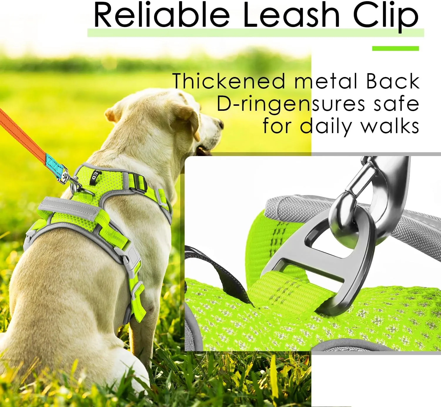 ThinkPet No Pull Harness Breathable Sport Vest with Handle-Dog Harnesses Reflective Adjustable for Medium Large Dogs