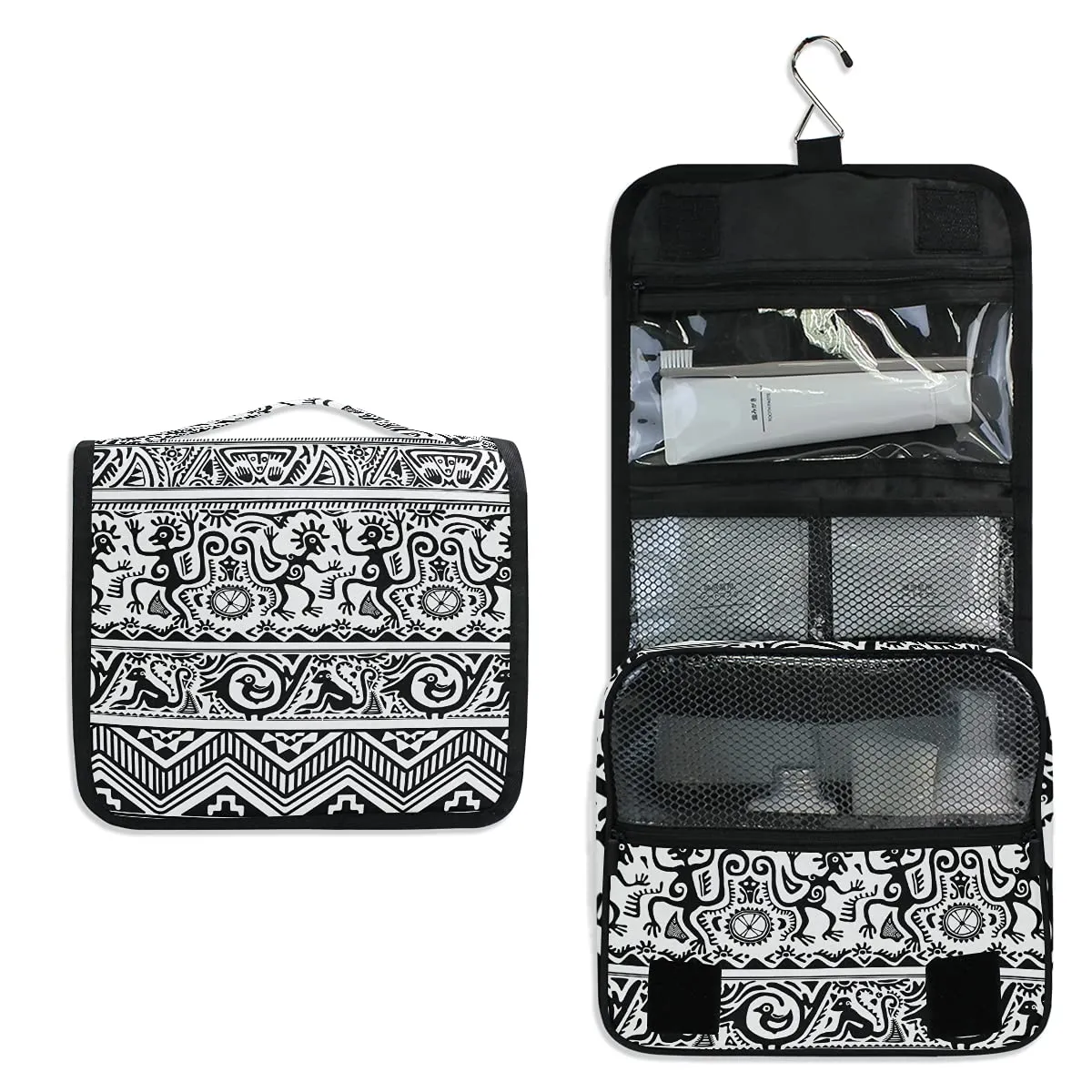 Toiletry Bag African Primitive Art Hanging Travel Toiletry Bag Dopp Kit Shaving Bag Toiletry Organizer Makeup Cosmetic Bag For Women Men