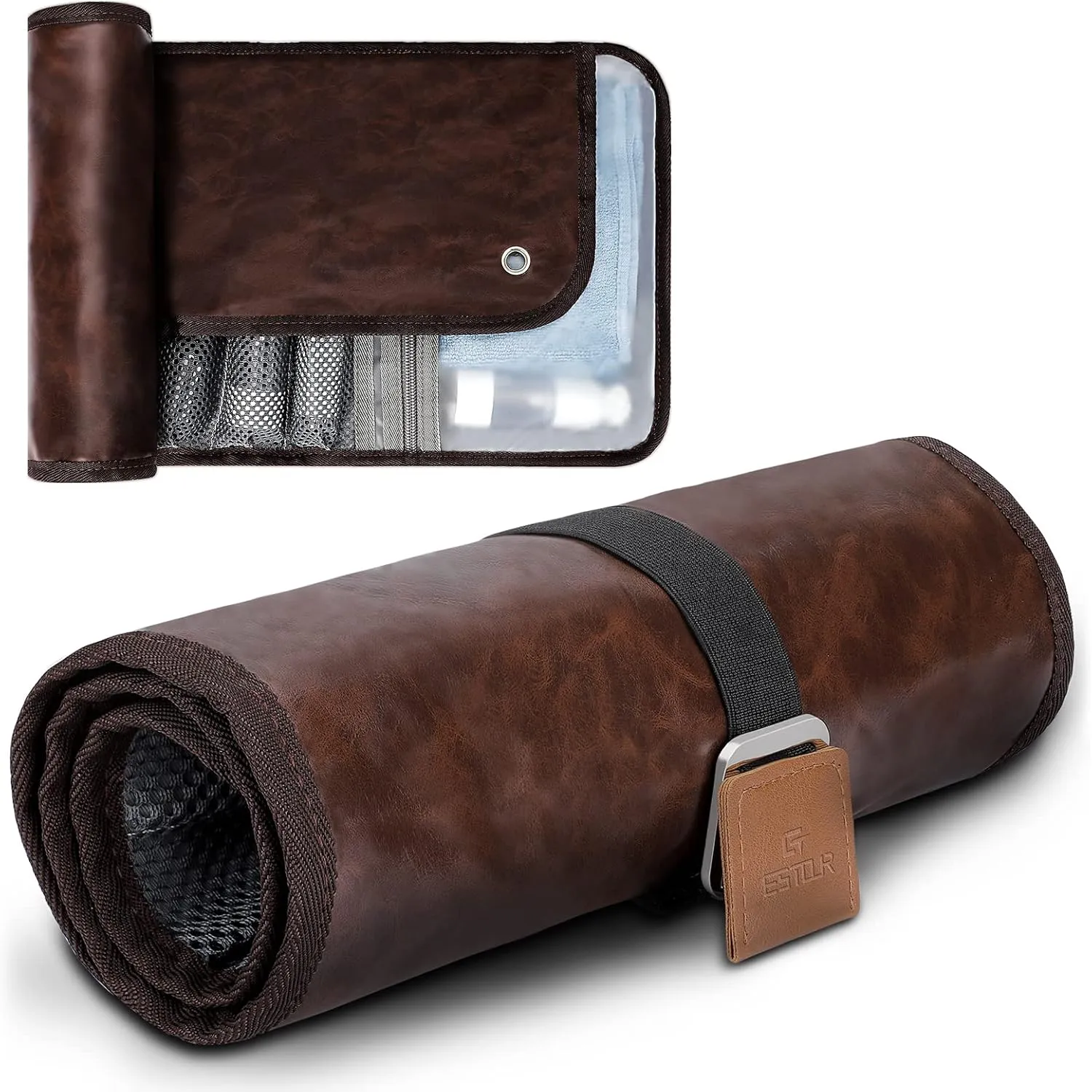 Toiletry Bag for Men, Travel Essentials Travel Toiletry Bag, Water-Resistant Compact Bathroom Roll Organizer for Hygiene, Shaving kit, Gifts for men