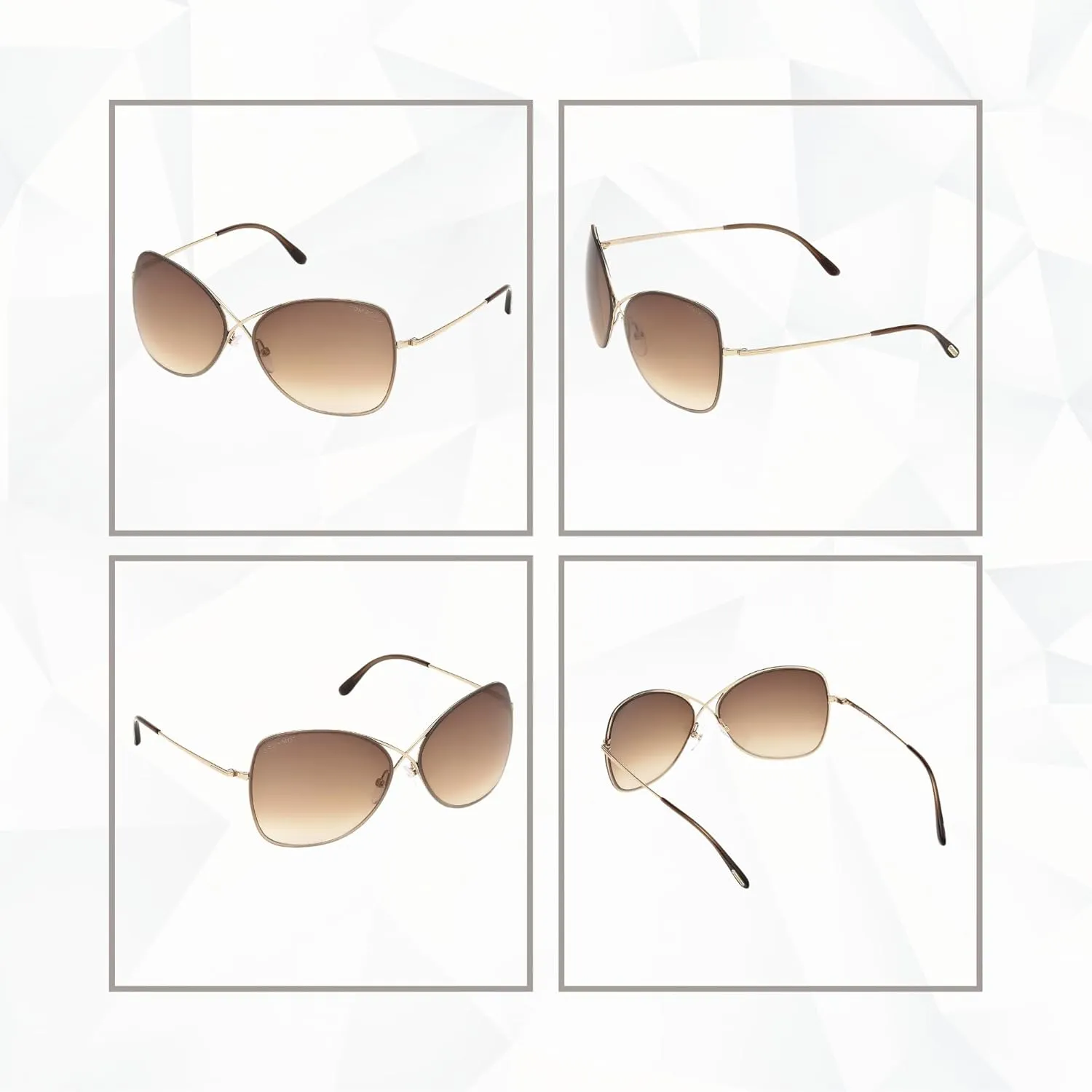Tom Ford FT0250 Colette Cateye Sunglasses for Women   BUNDLE with Designer iWear Eyewear Care Kit
