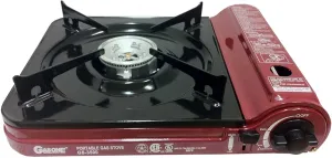 ToolUSA Premium Gas Travel Stove | Portable One-Burner | Push-Button Ignition | Butane-Powered | Ideal for Outdoor Cooking & Emergencies