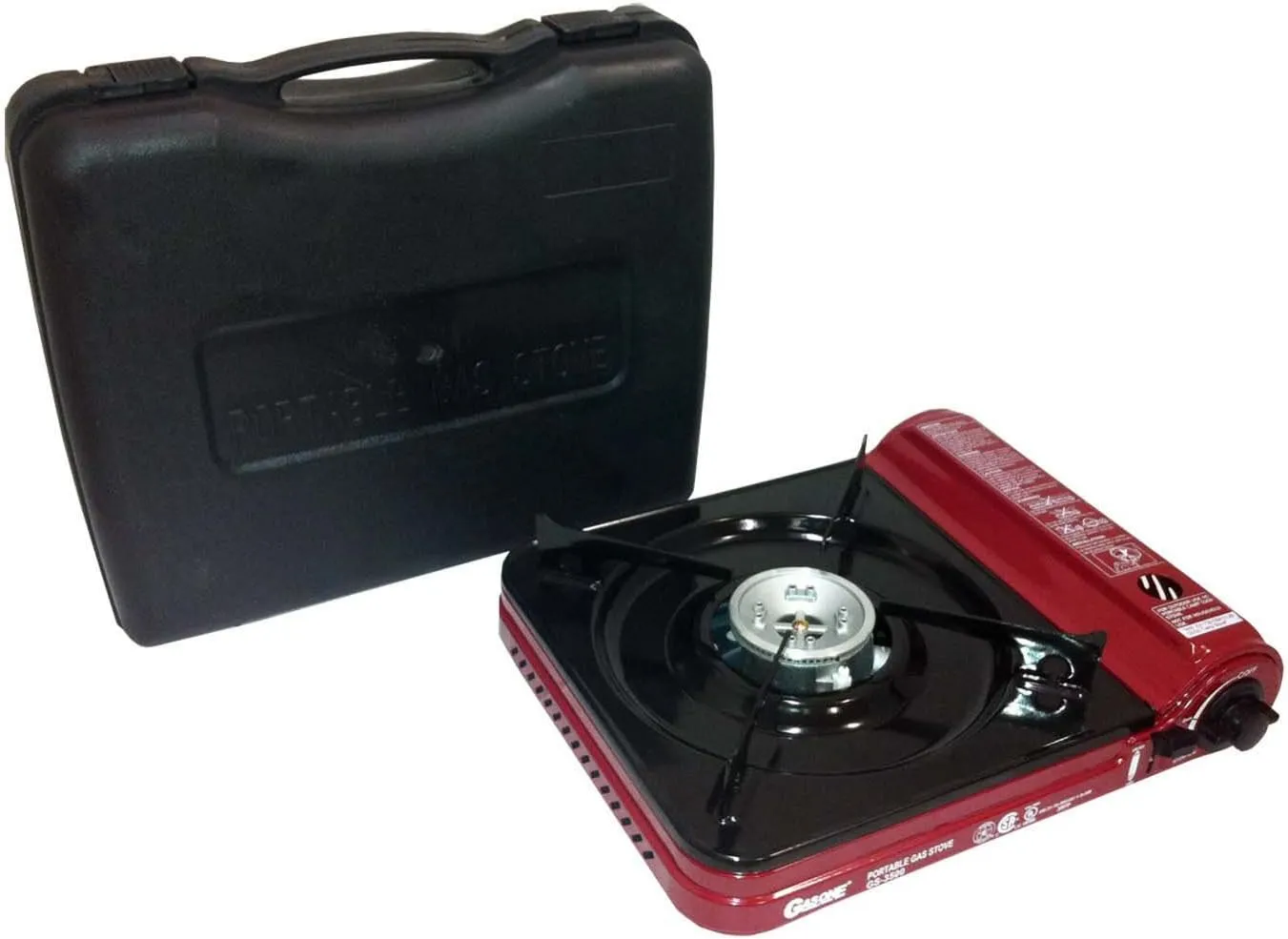 ToolUSA Premium Gas Travel Stove | Portable One-Burner | Push-Button Ignition | Butane-Powered | Ideal for Outdoor Cooking & Emergencies