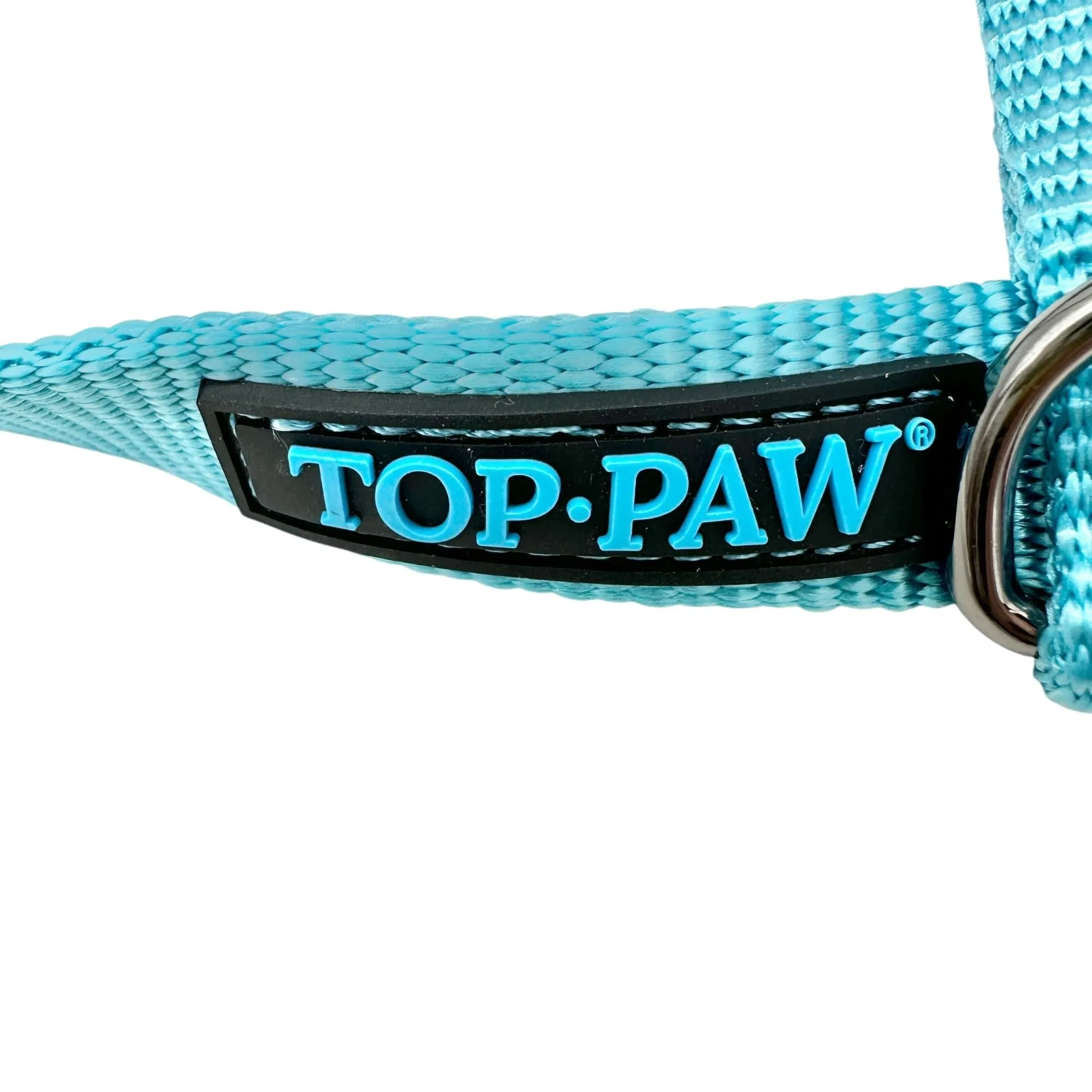 Top Paw Adjustable Dog Harness Aquamarine Nylon Strap With Quick-Release Buckles