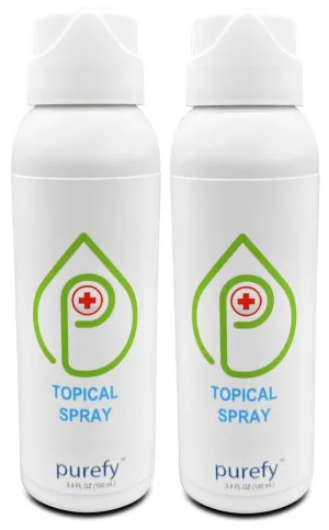 Topical Airesol Spray (3.4oz, 2pk) Soothing Face & Body Skin Spray, Purefypro Dermal HOCL Technology, Natural Skincare Support Redness, Irritations, Eyelid Bumps, Dry Skin, Athletic Itch