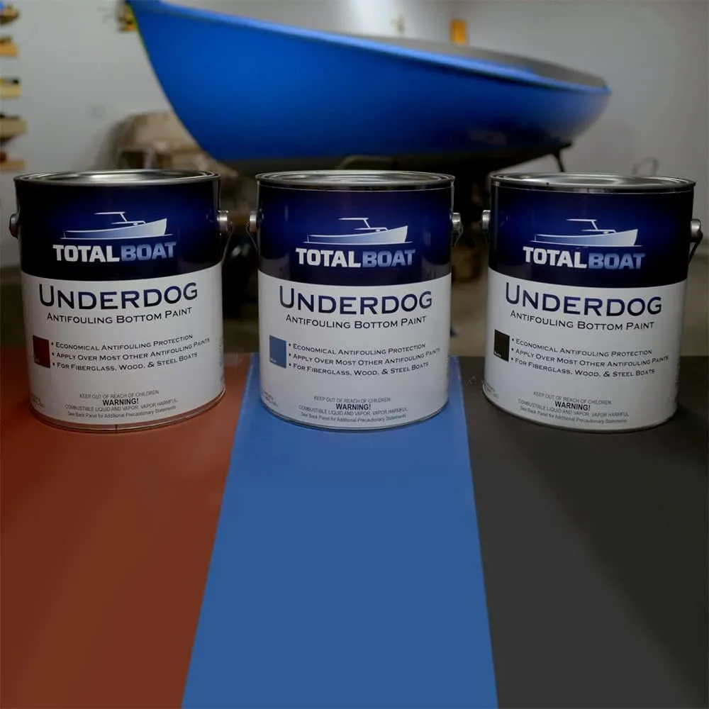 TotalBoat Underdog Marine Antifouling Bottom Paint for Fiberglass, Wood and Steel Boats (Black, Gallon) 128 Fl Oz (Pack of 1), 1.00 Gallon (Pack of 1)