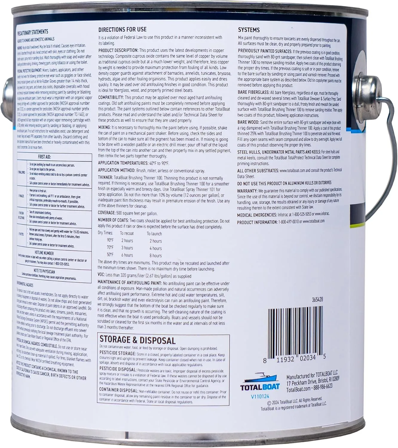 TotalBoat Underdog Marine Antifouling Bottom Paint for Fiberglass, Wood and Steel Boats (Black, Gallon) 128 Fl Oz (Pack of 1), 1.00 Gallon (Pack of 1)