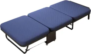 TOWINE Camping Cots for Adults Casual Portable Folding Bed Three fold Bed Office Single Lunch Break Nap Three fold Sponge Folding Bed Sleeping Cot for Camping Pool Beach (Color : 1, Size : B)