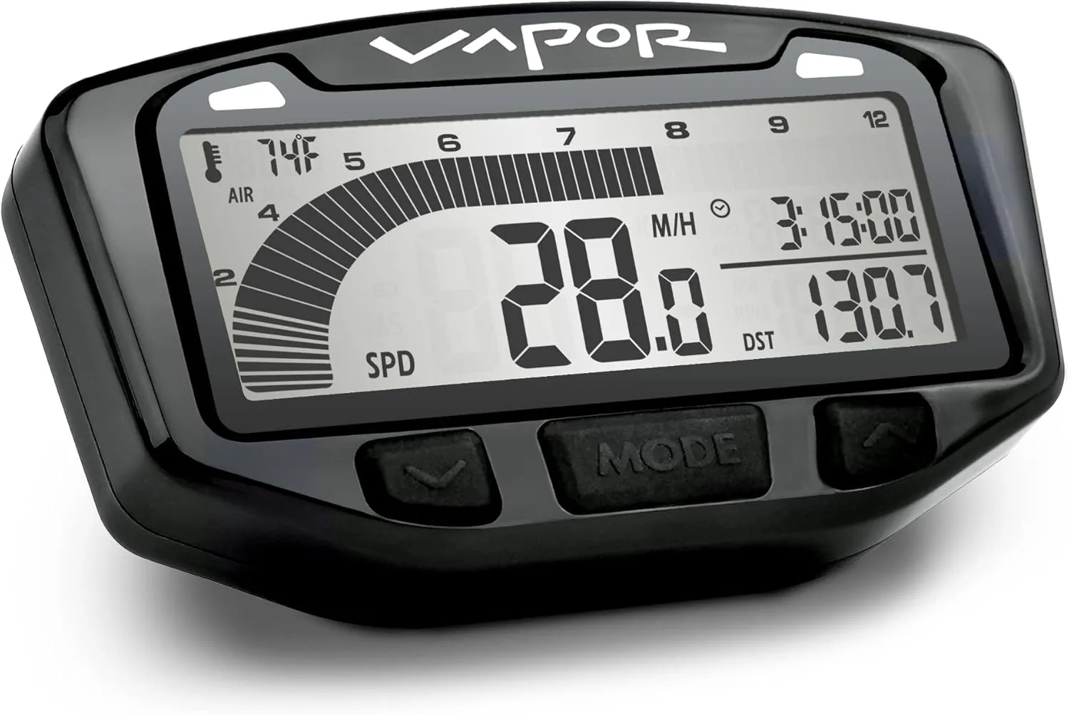 Trail Tech 752-121 Vapor Digital Speedometer Tachometer Gauge Kit, 1986-2016 Kawasaki Honda KFX TRX 250 450 700