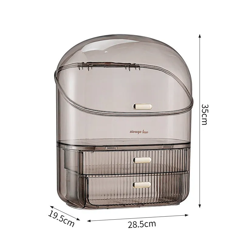 Transparent cosmetics storage box home bedroom dressing table jewelry storage box skin care products storage rack