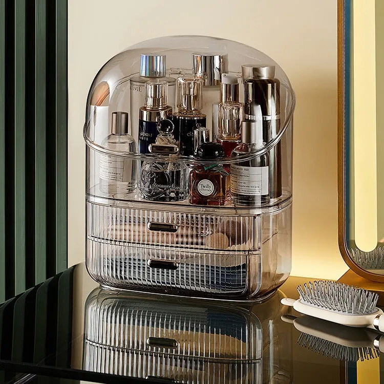 Transparent cosmetics storage box home bedroom dressing table jewelry storage box skin care products storage rack