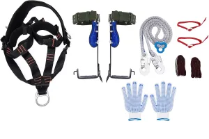 Tree Climbing Tool Tree Climbing Gear with Adjustable Climbing Belt Gloves Outdoor Tree Climbing Tool